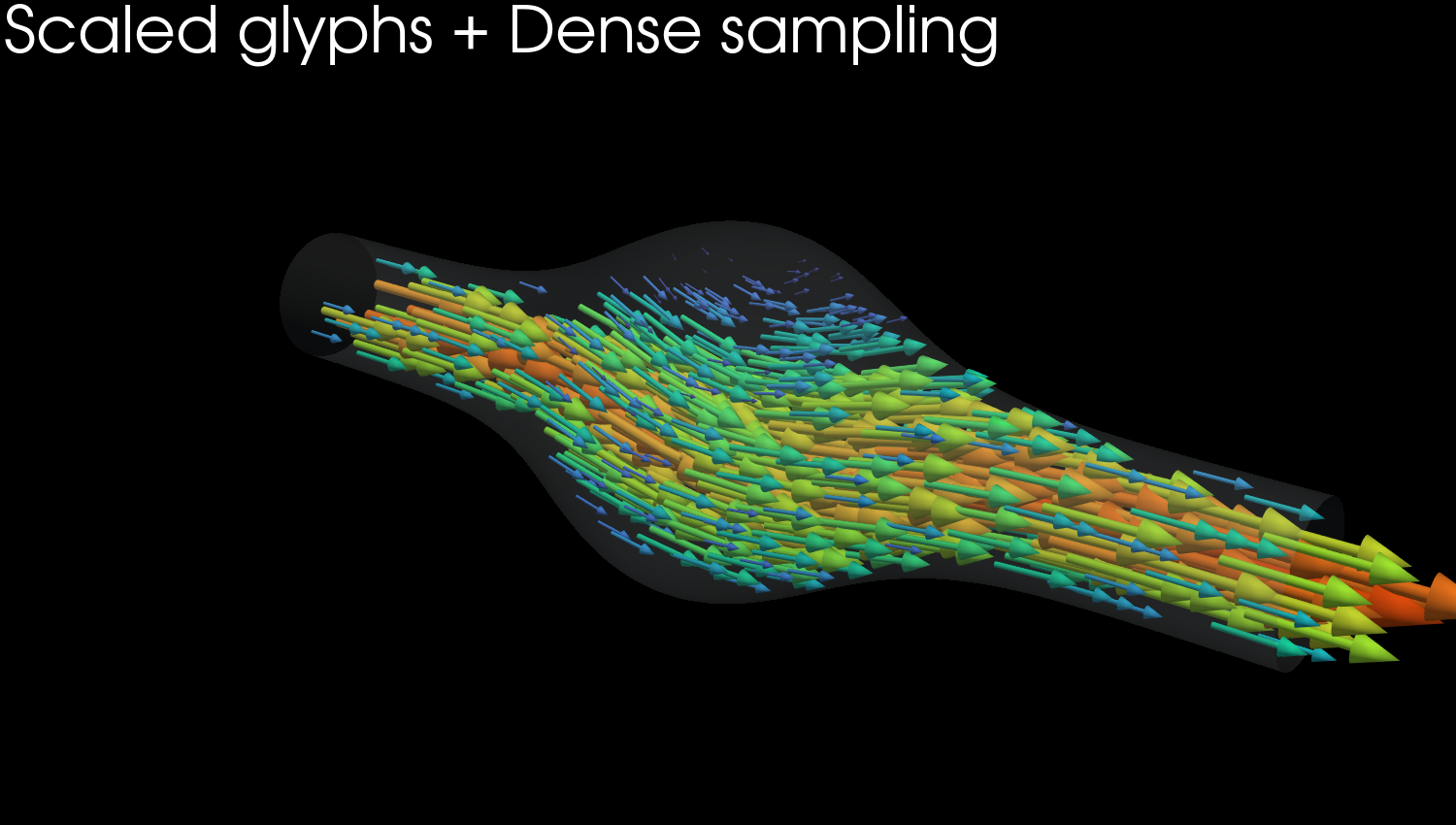 Too dense - scaled glyphs + dense sampling