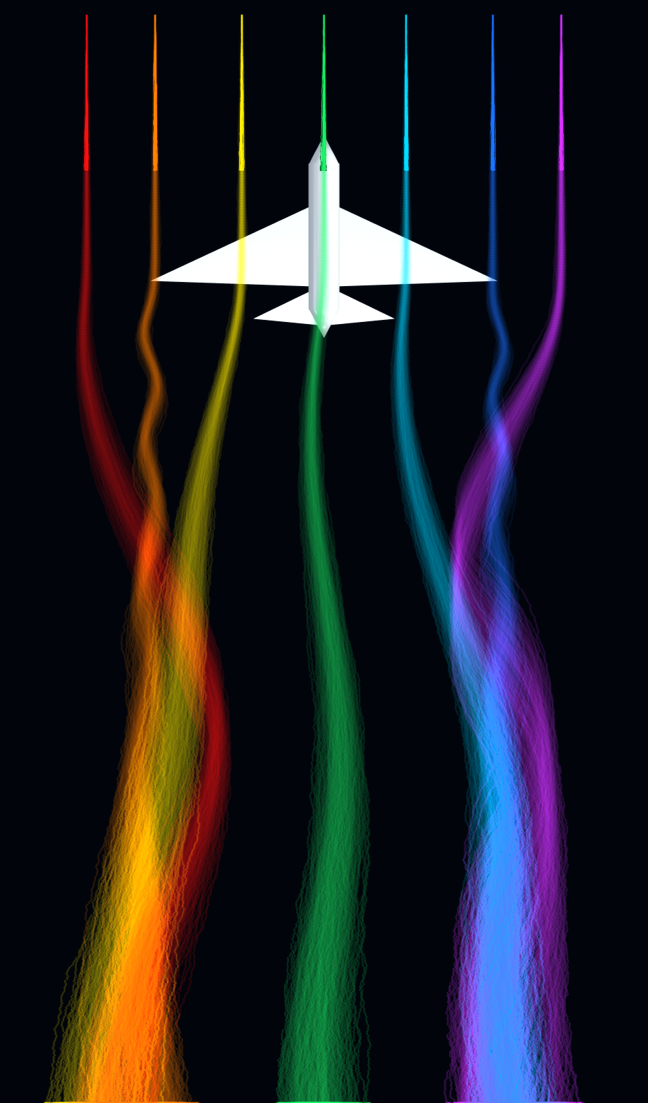 Streaklines - dye injection trail over time