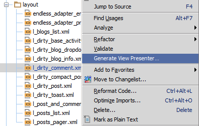 Context menu