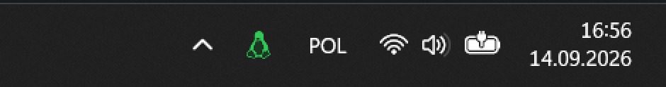 Tray icon while WSL2 is running