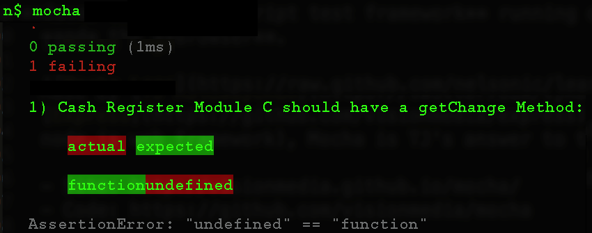 Mocha 1 Test Failing