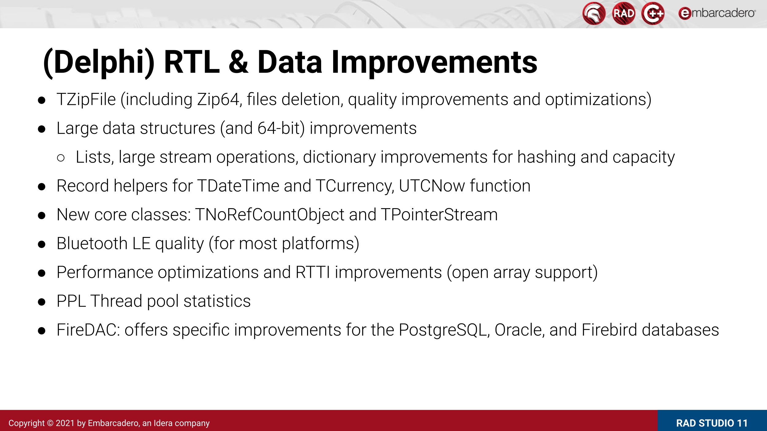 Delphi RTL & Data Improvements