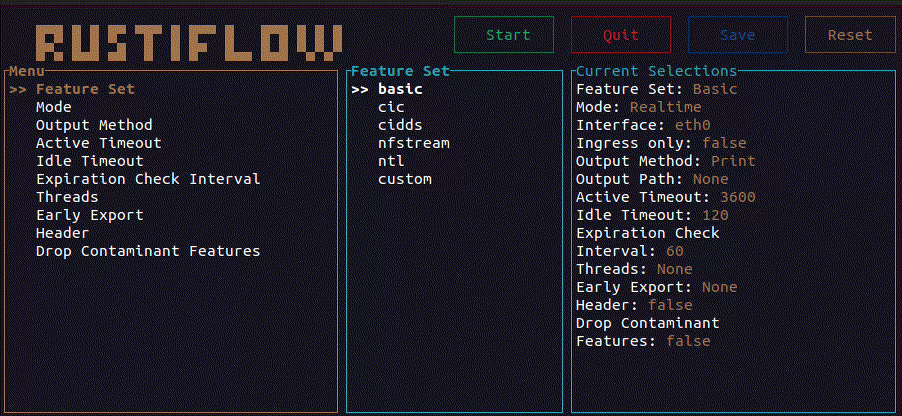 The tui interface