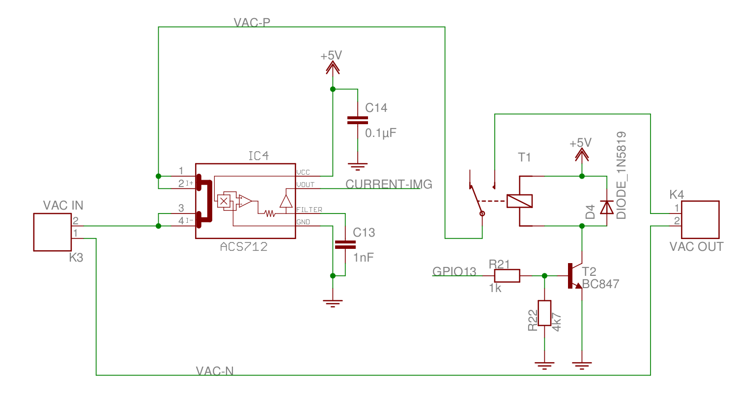 relay with current sensor