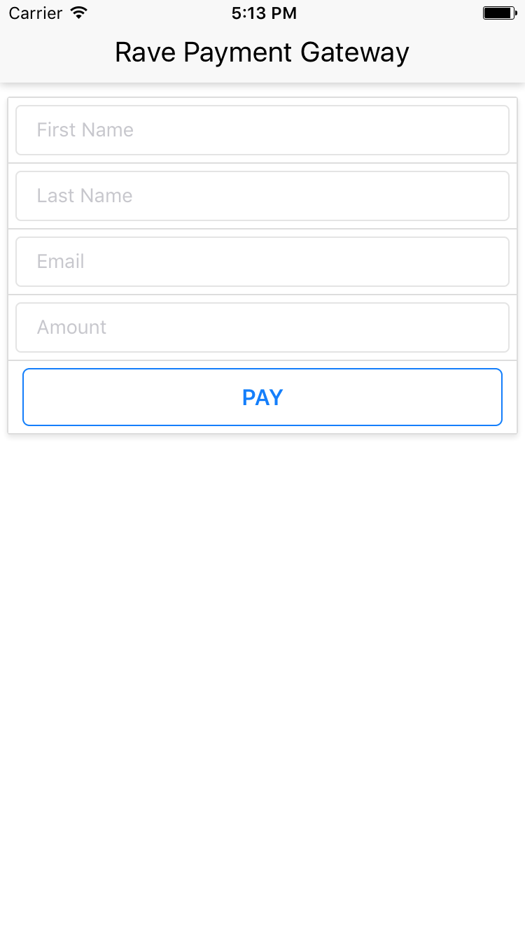 payment form ios