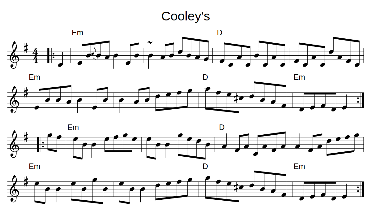 Music sheet example