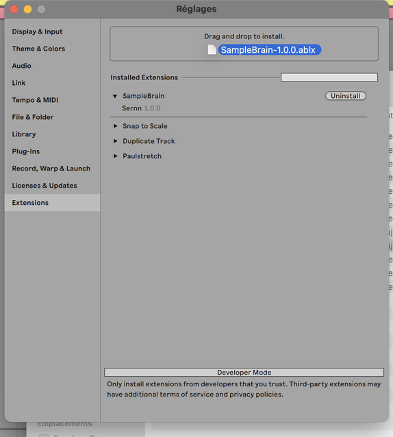 Install screenshot