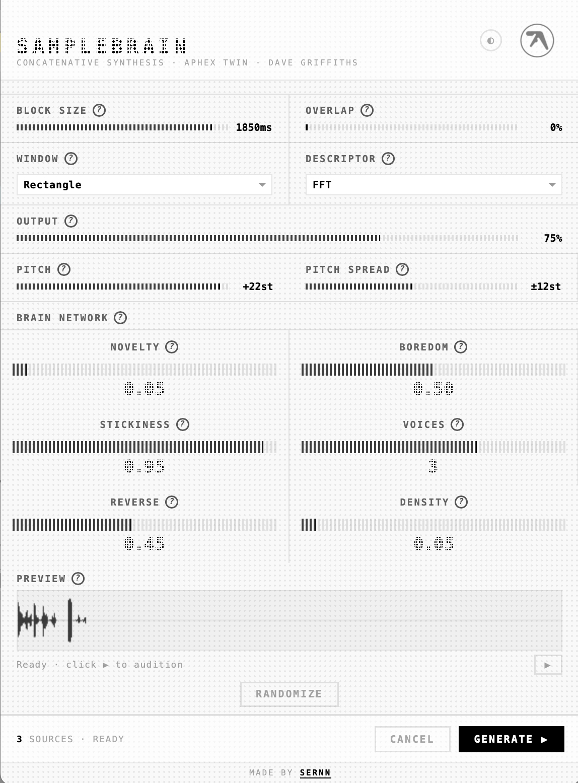 SampleBrain UI light