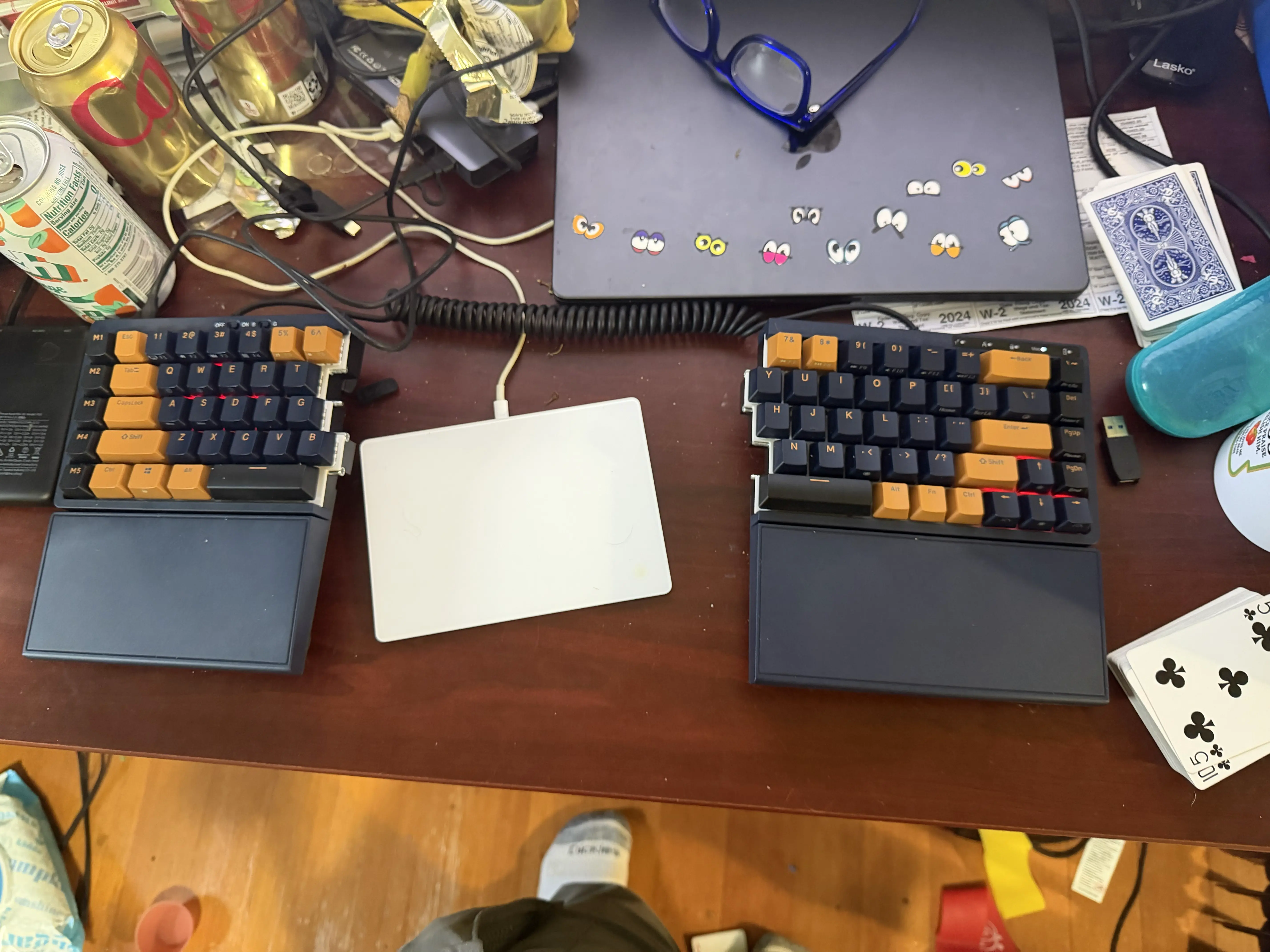 RK ROYAL KLUDGE ergonomic mechanical keyboard at home desk setup