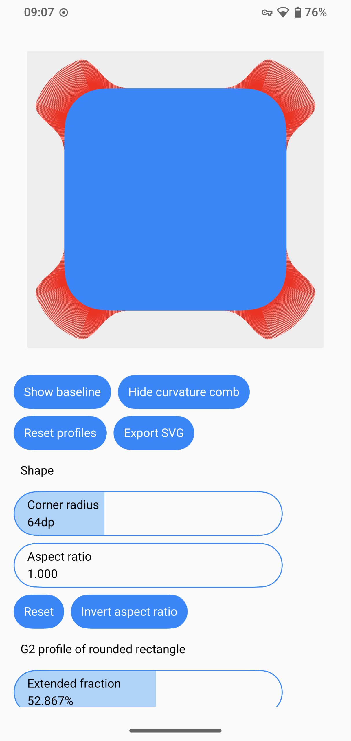 Screenshot of the playground app