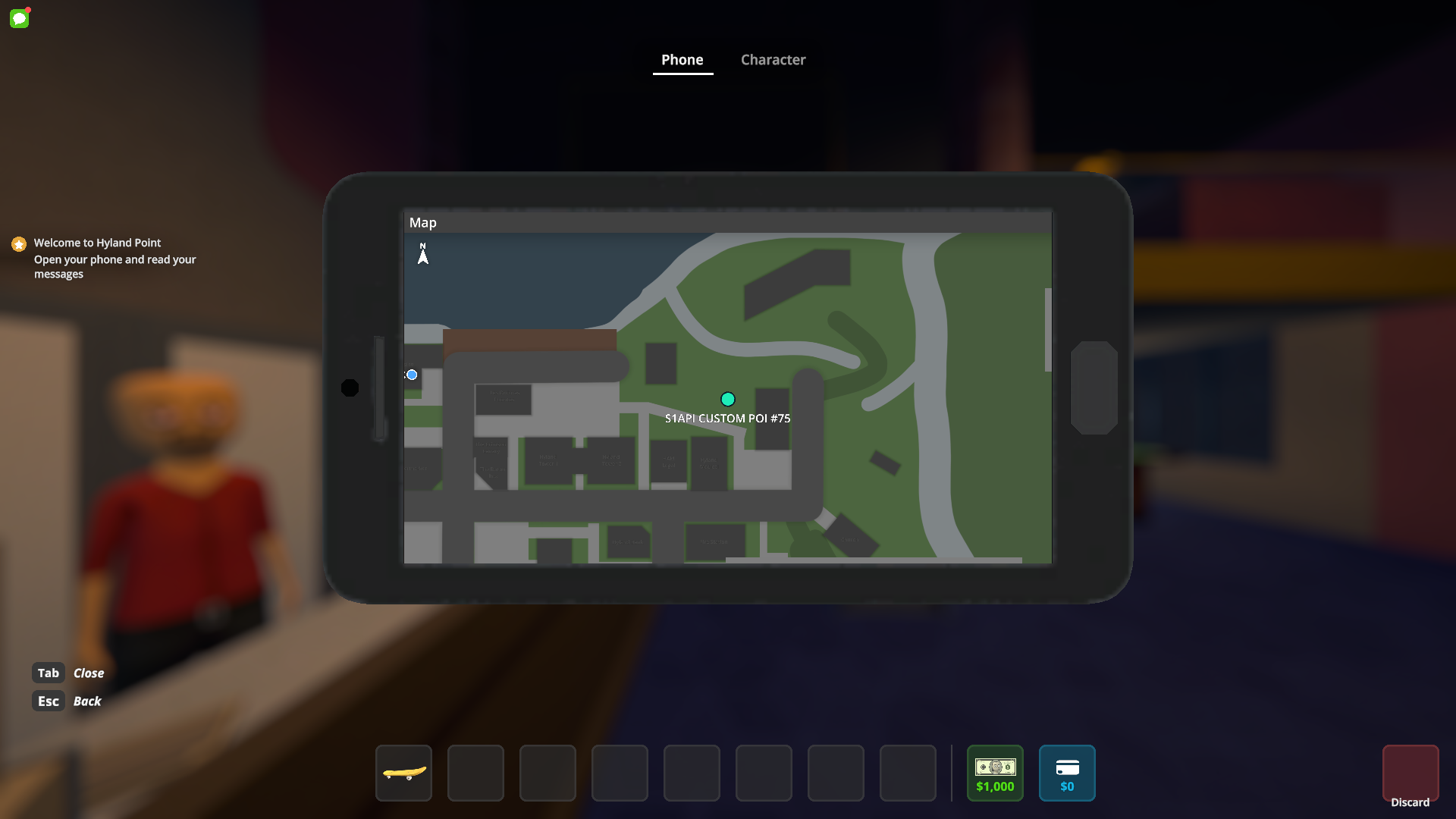 Standalone custom POI on the phone map