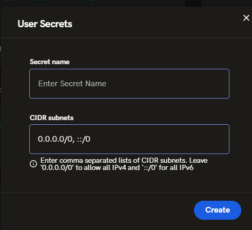 Generate User Secrets
