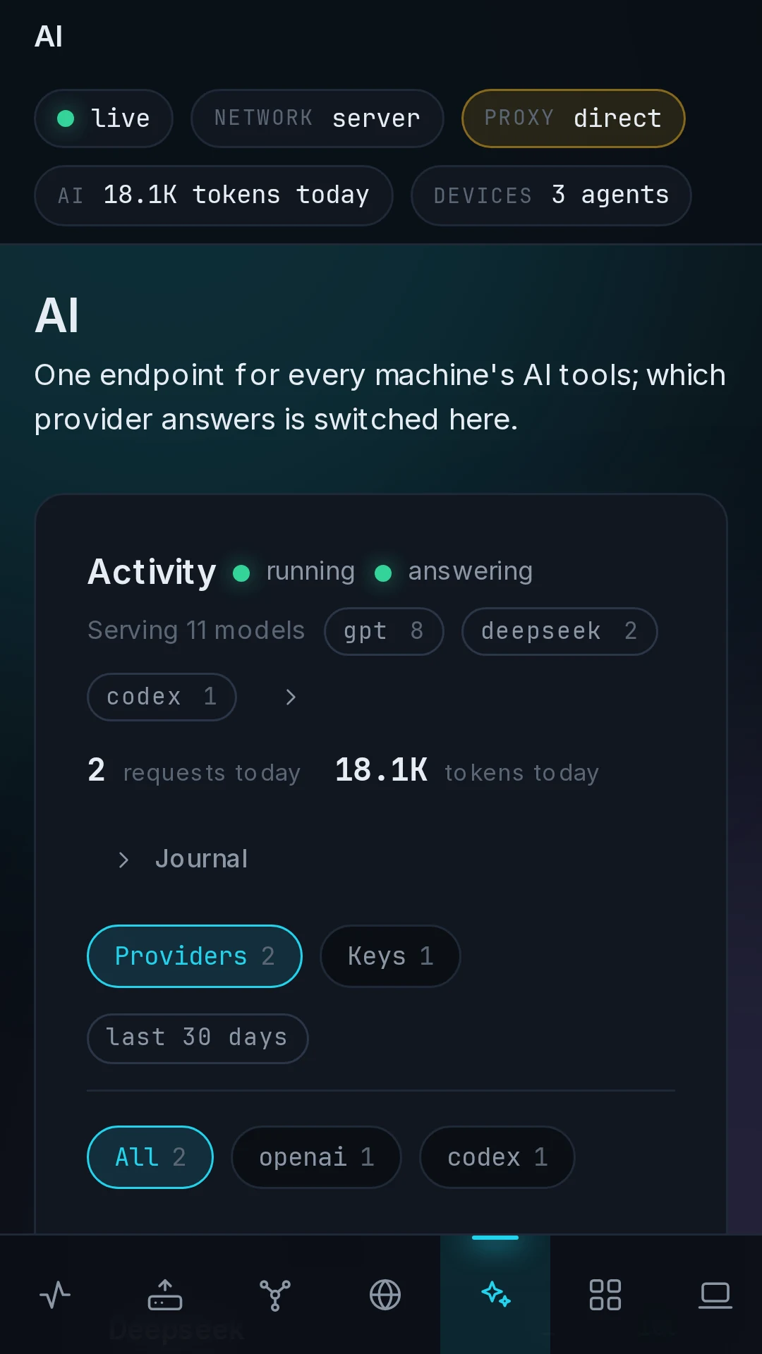 AI page on a phone