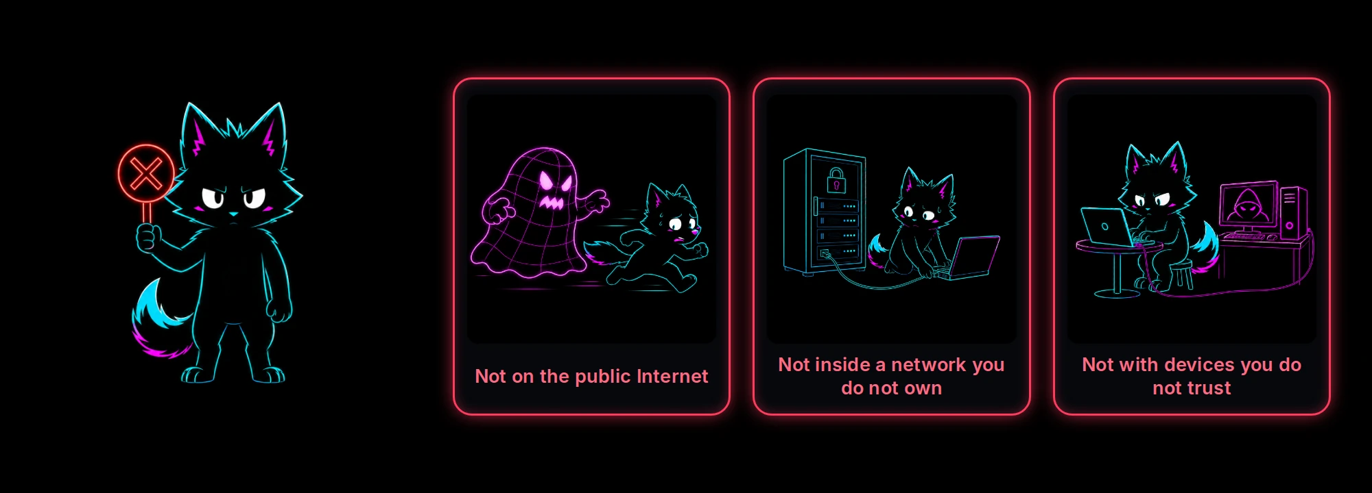 Keep the hub on a network you own, and enroll only machines you trust
