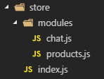 structure of the store system in visual studio code