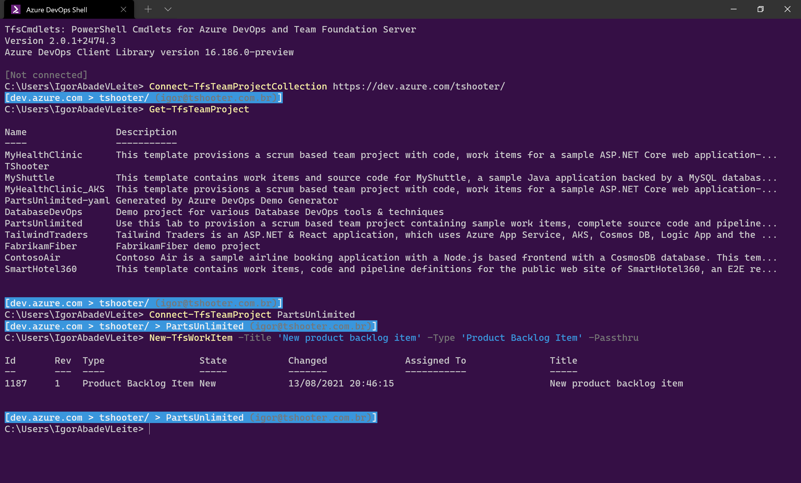 Azure DevOps Shell