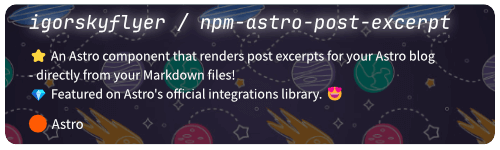 Astro Post excerpt component