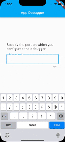 App Debugger client gif example