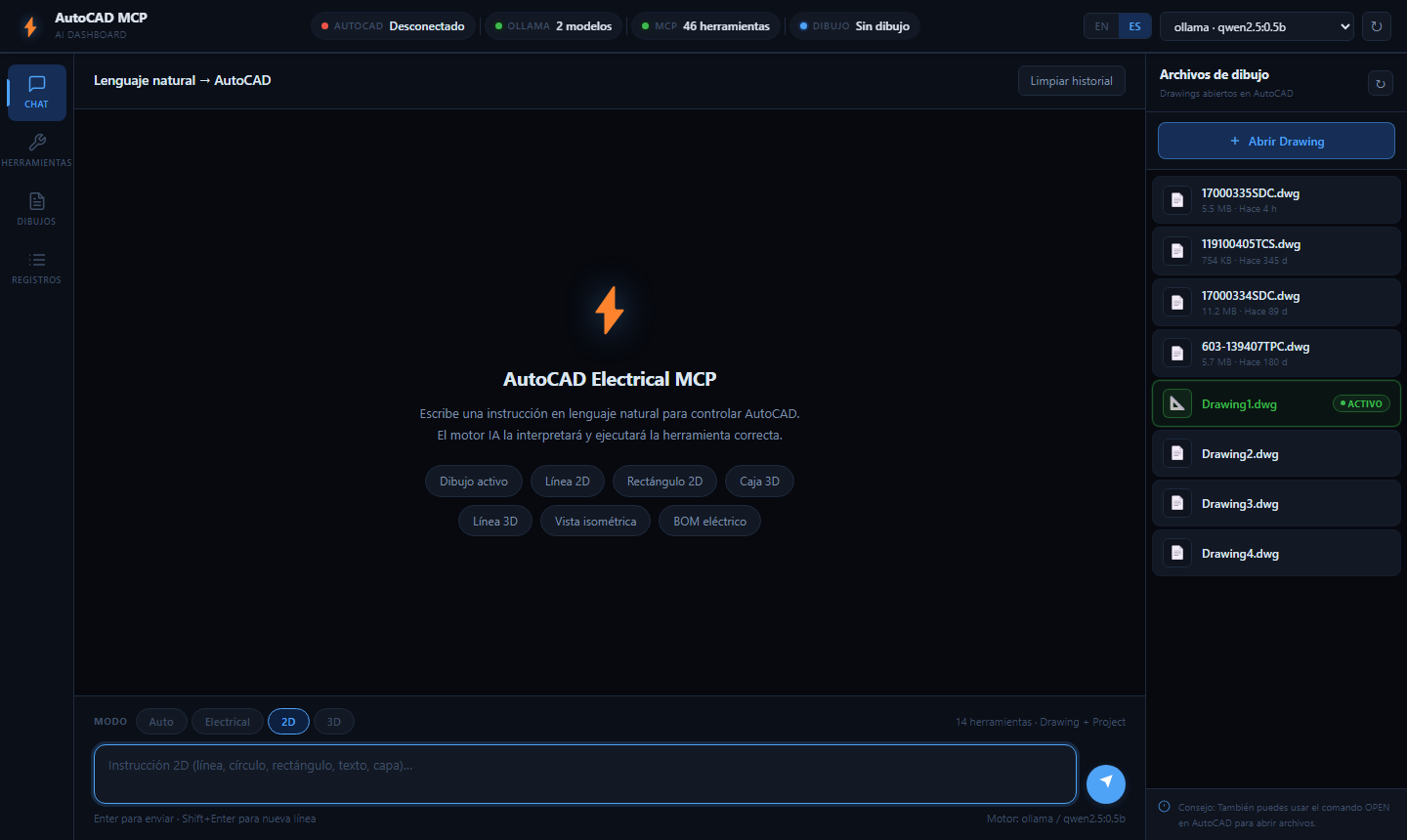 Spanish dashboard