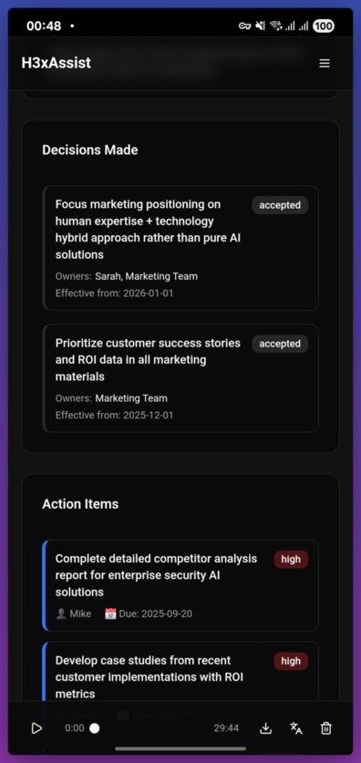 Mobile Interface