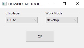 Select ESP32 from the dropdown