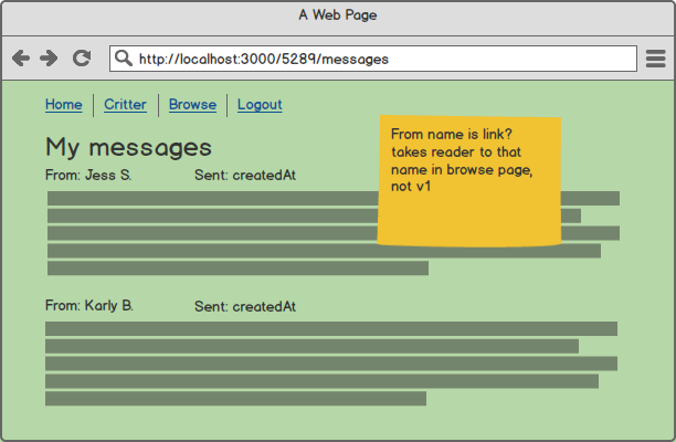 View Messages Page