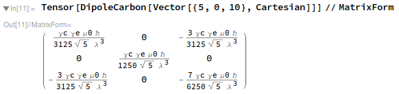 Compute the hyperfine tensor of a 13-Carbon 