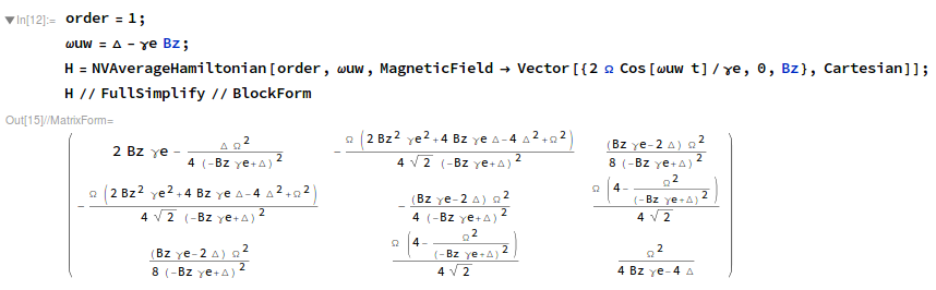 Compute the average (stroboscopic) Hamiltonian