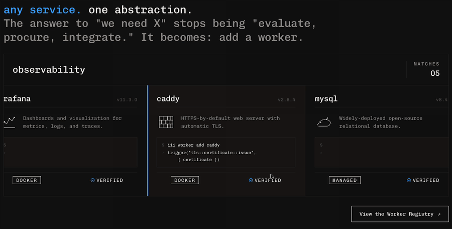 Adding a worker with iii worker add