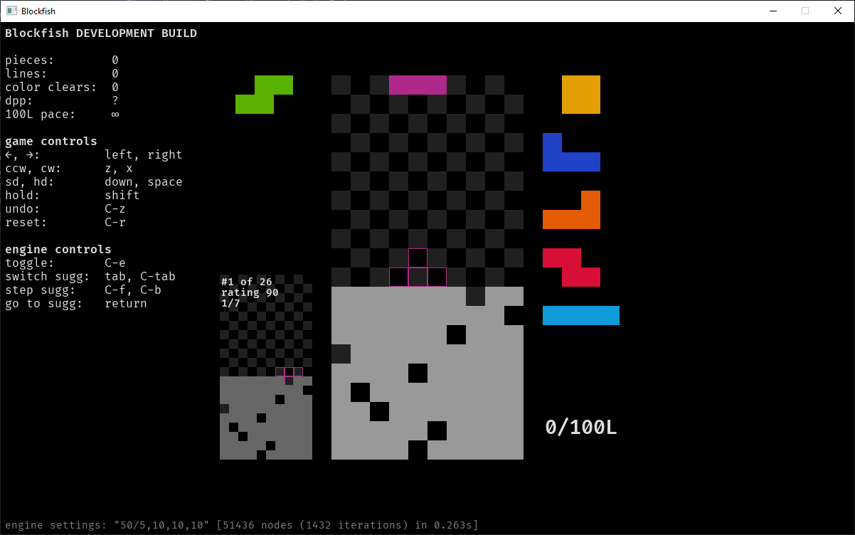 screenshot of the Blockfish client