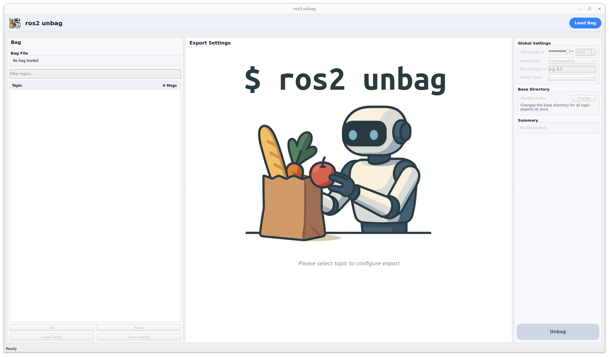 ros2 unbag GUI