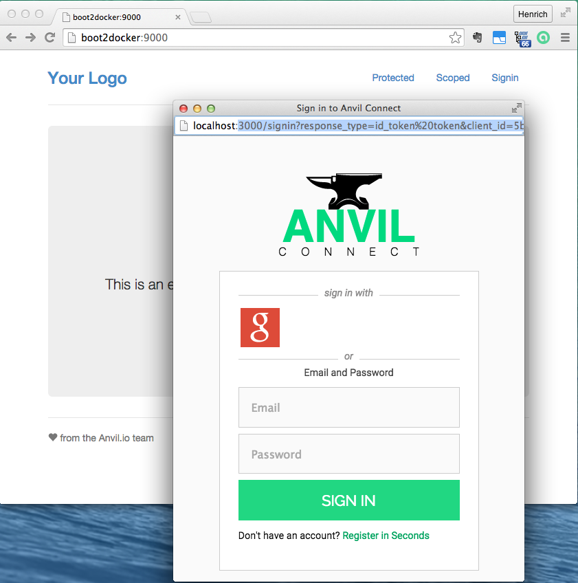 Angular signin popup