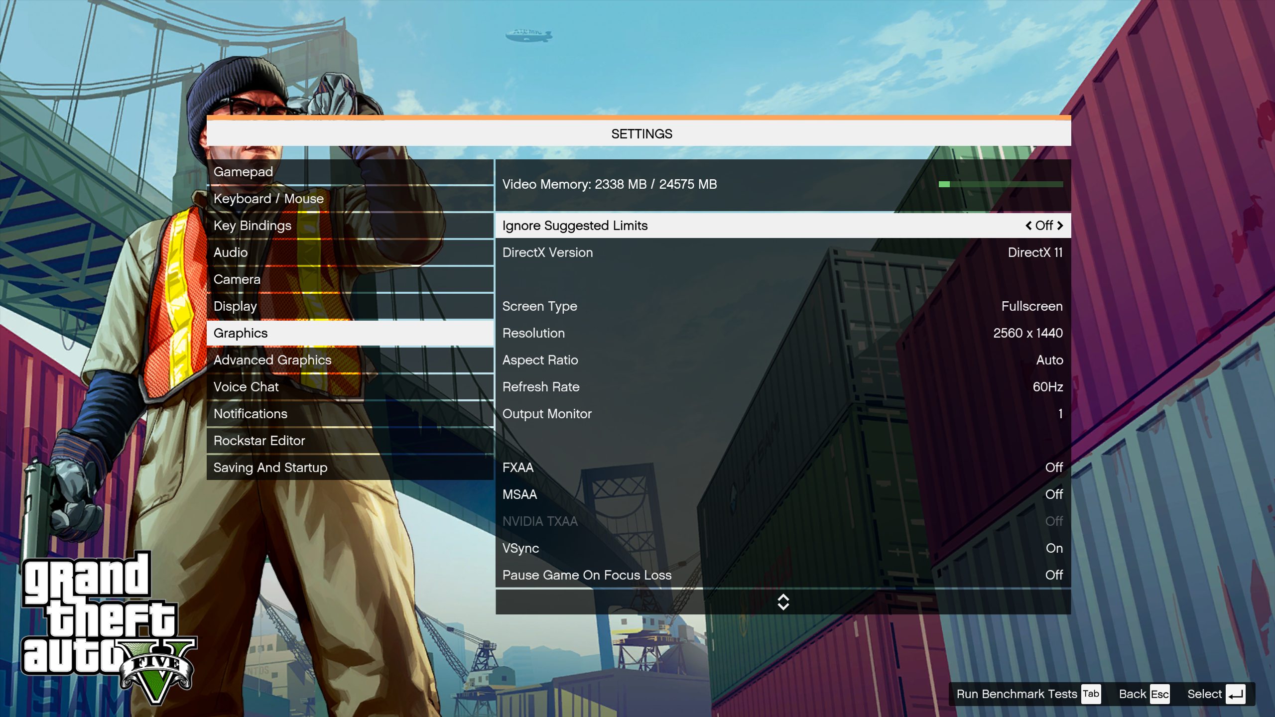 Setup Example Full Screen