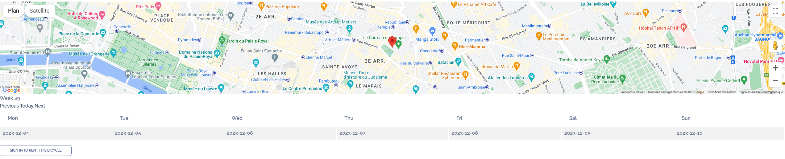 Integration API Maps dans la page show d'un vélo