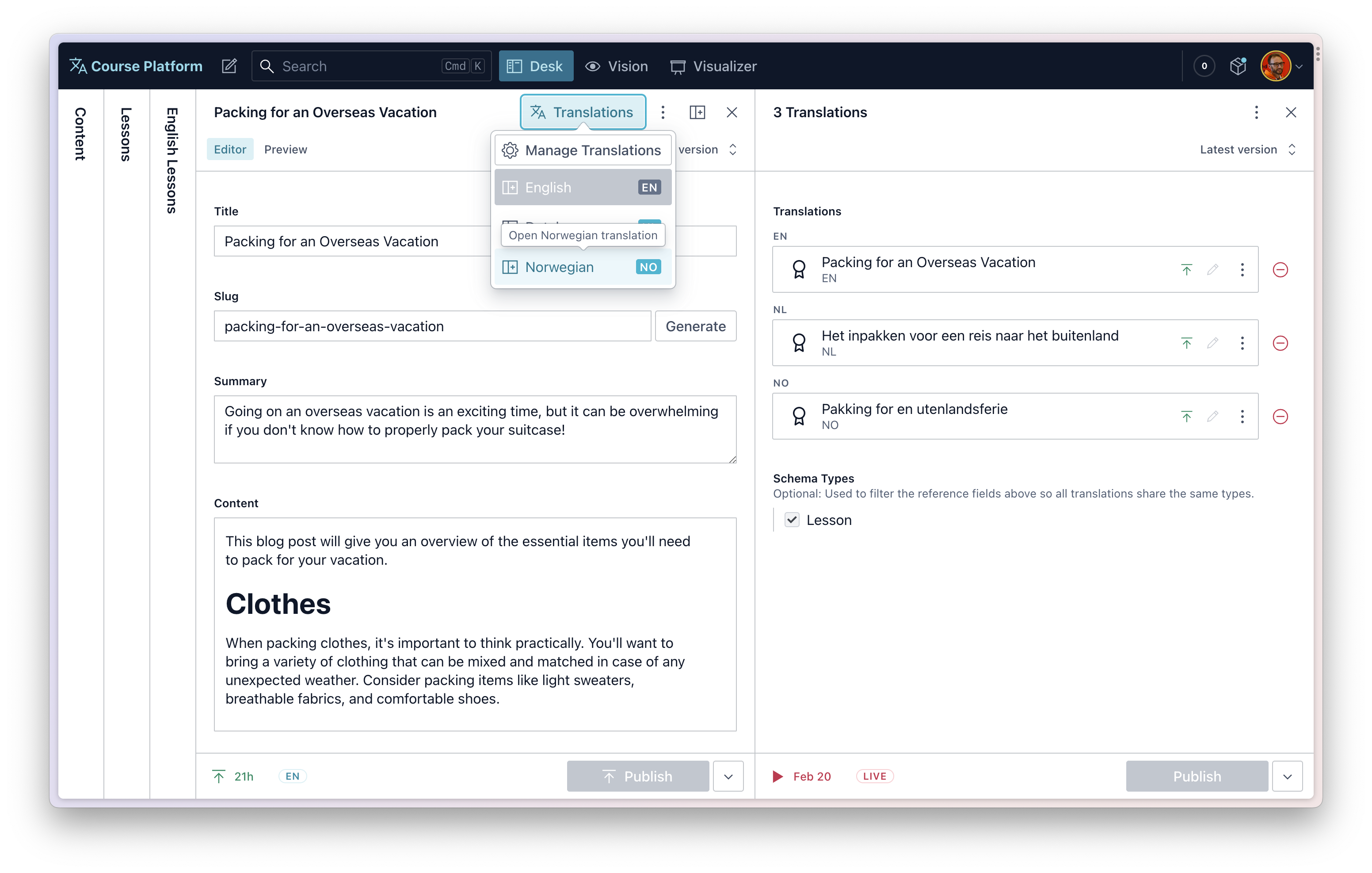 v3 Studio with @sanity/document-internationalization v1 Installed