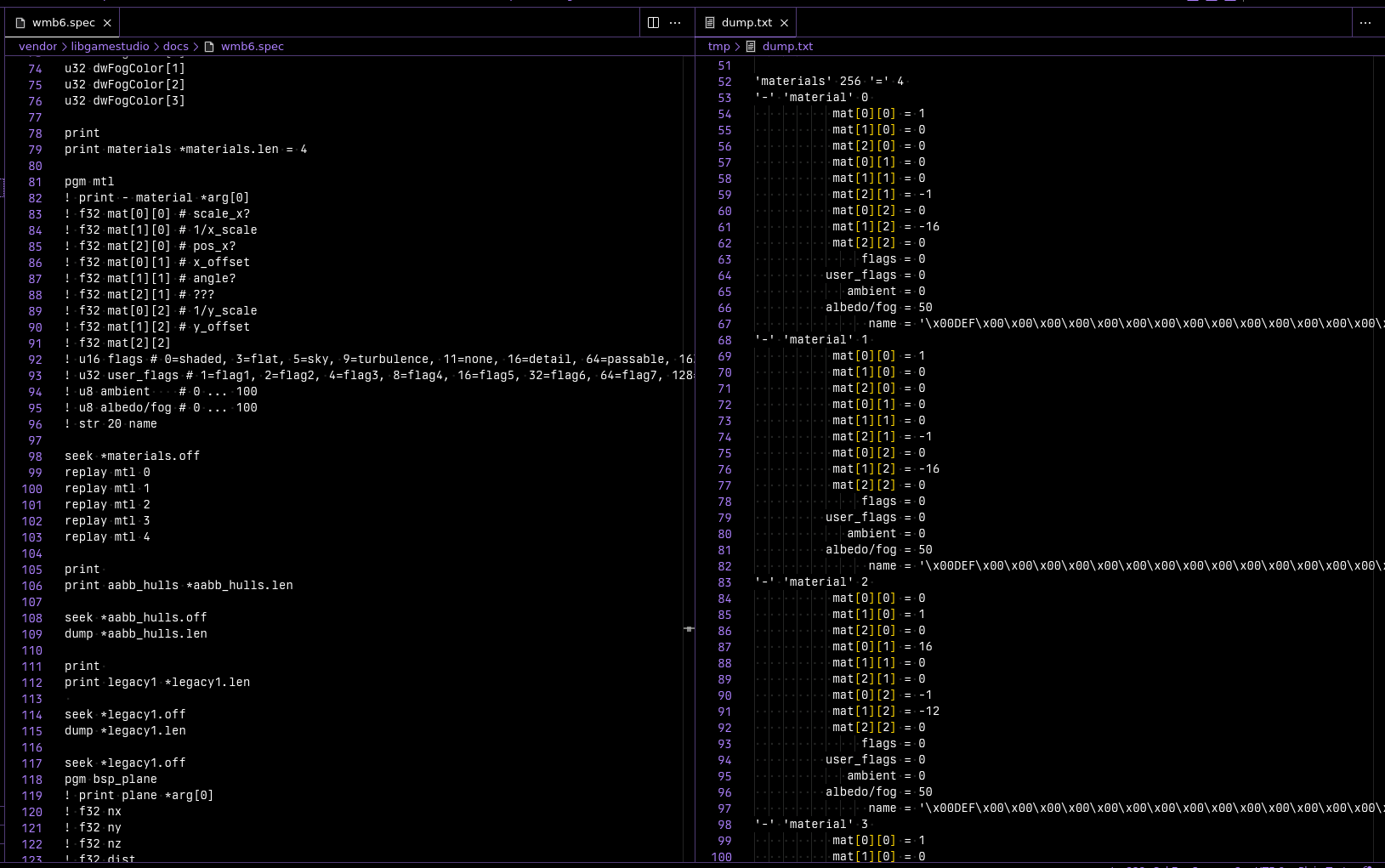screenshot of program usage