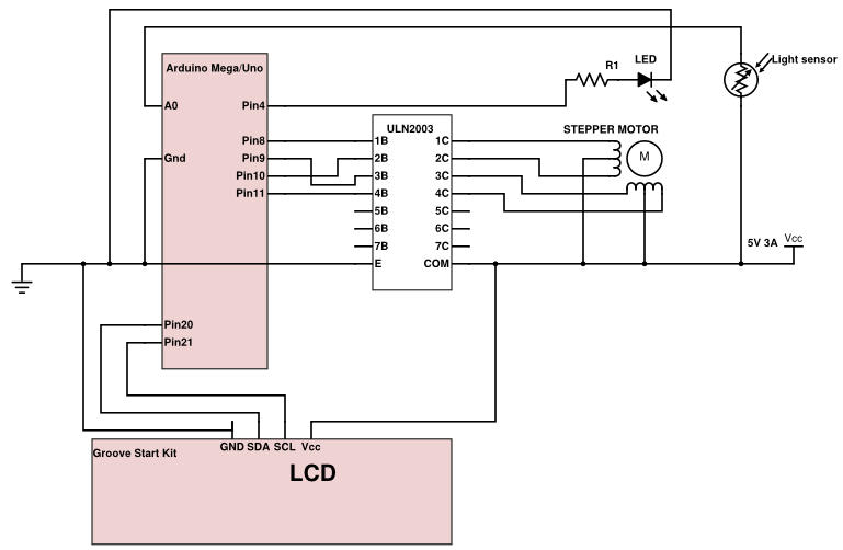 Esquemático feito no schematics.com