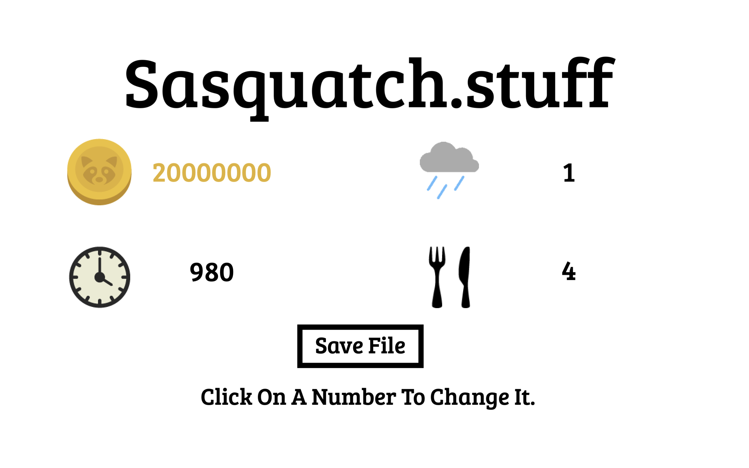 sasquatch.stuff editor