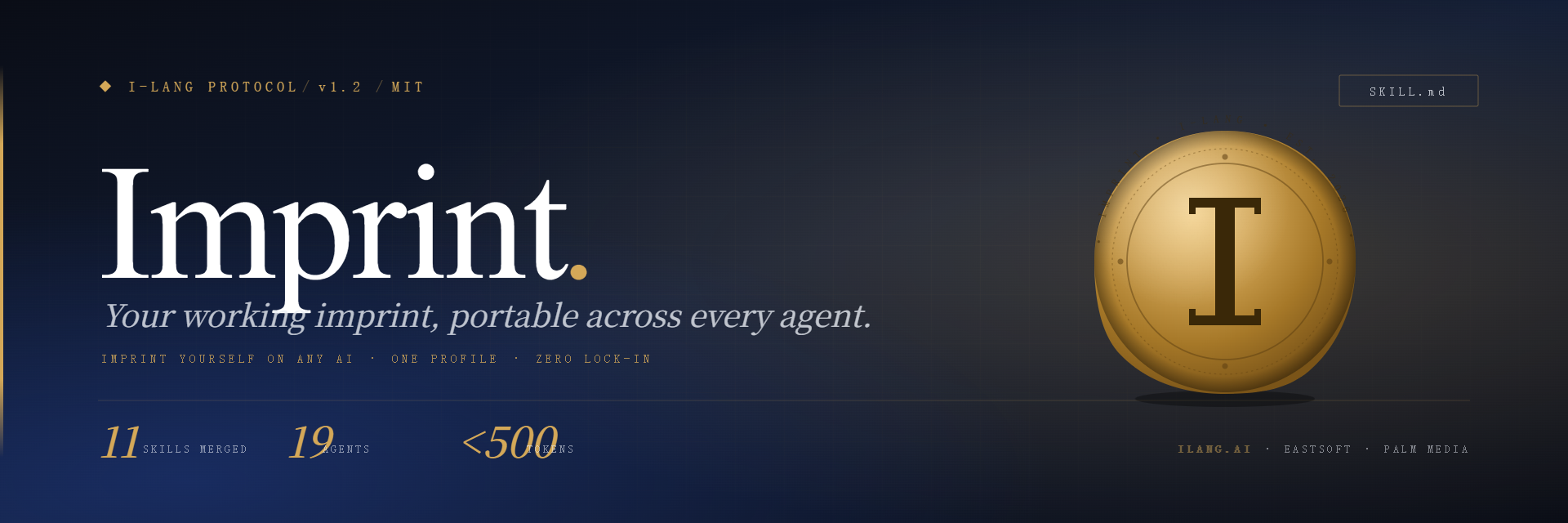 Imprint, your working imprint, portable across every agent.