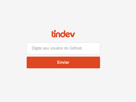 tela de login TinDev