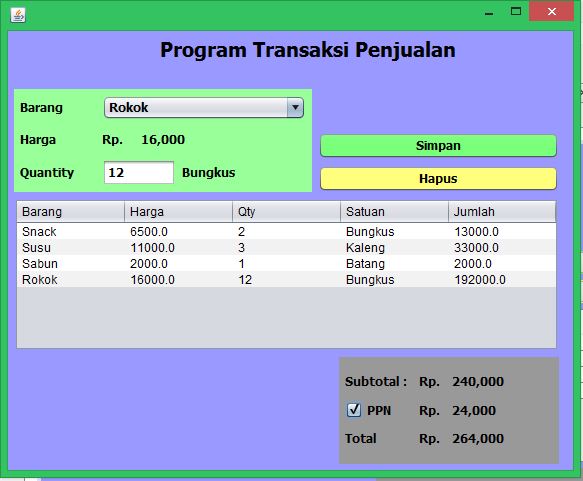 GitHub - ilhamizzul/Transaksi-Penjualan