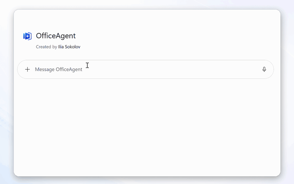 OfficeAgent.NET finds, previews, and applies a contract edit as a tracked change in Word.