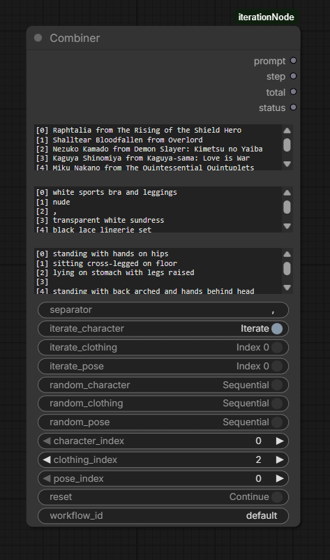 Combiner node preview