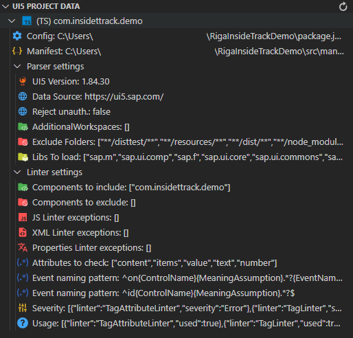 UI5ProjectData