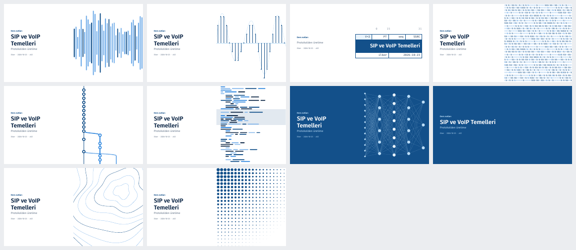 The ten cover styles laid out as 16:9 title slides