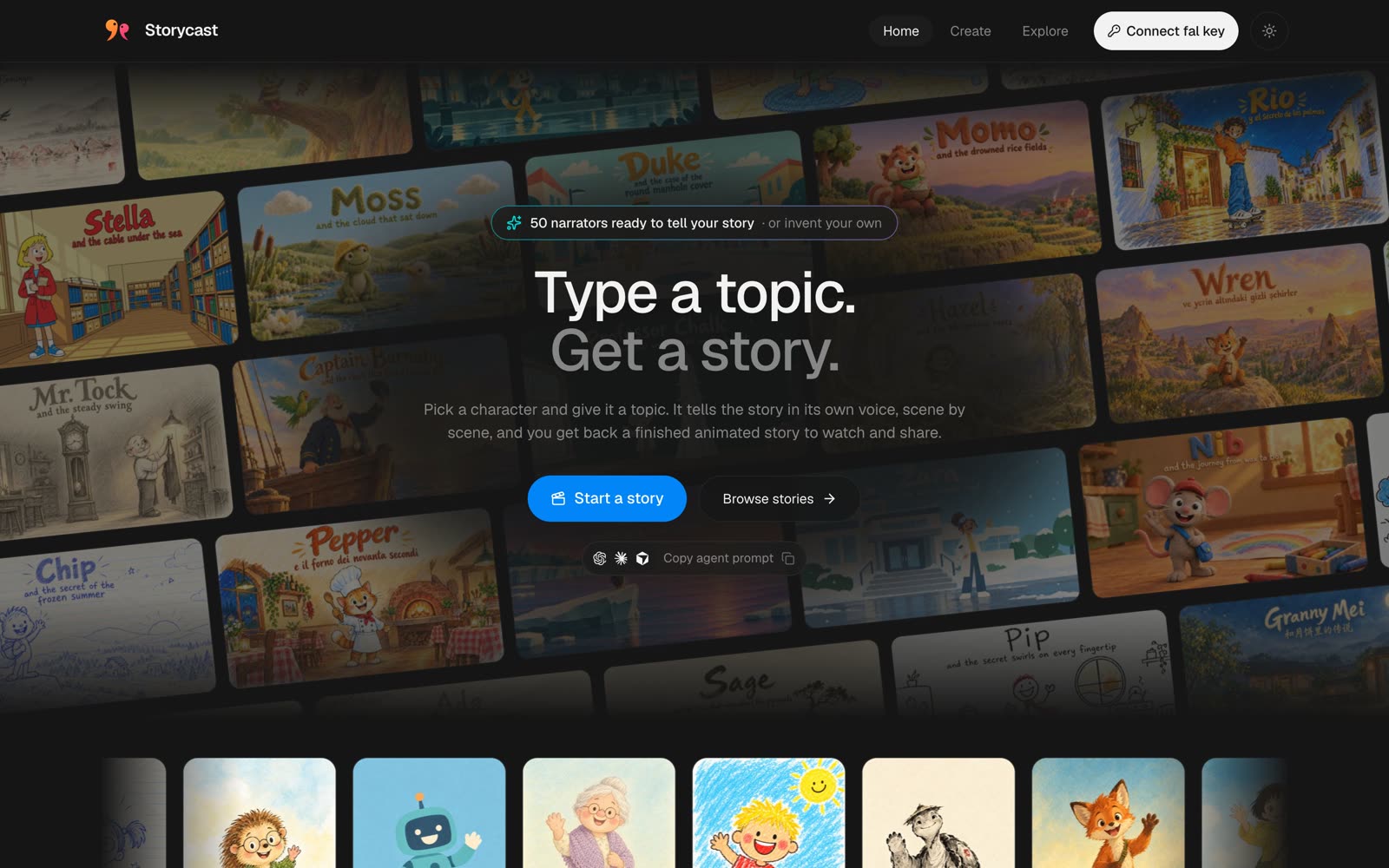 Storycast home
