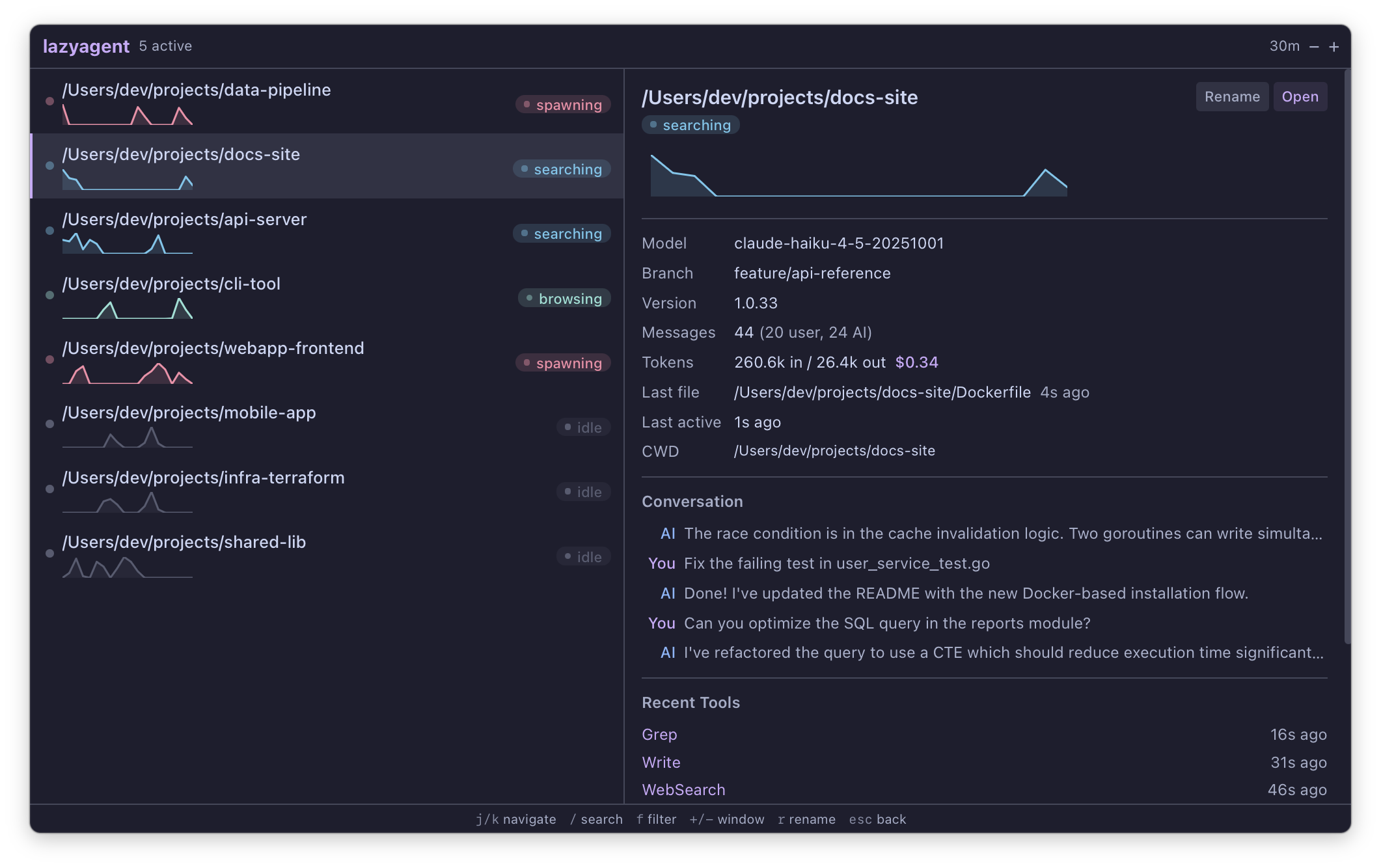 lazyagent macOS tray