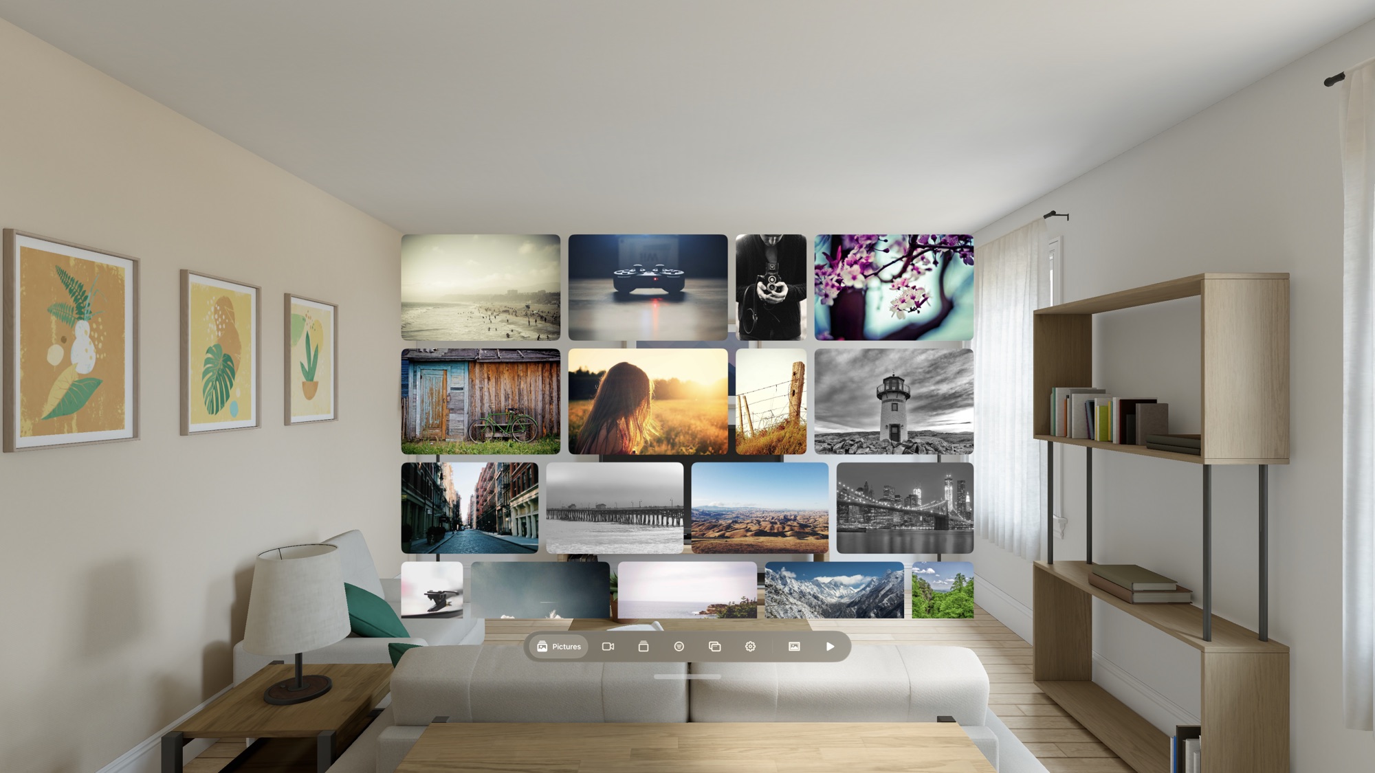Pictures grid in original aspect ratio