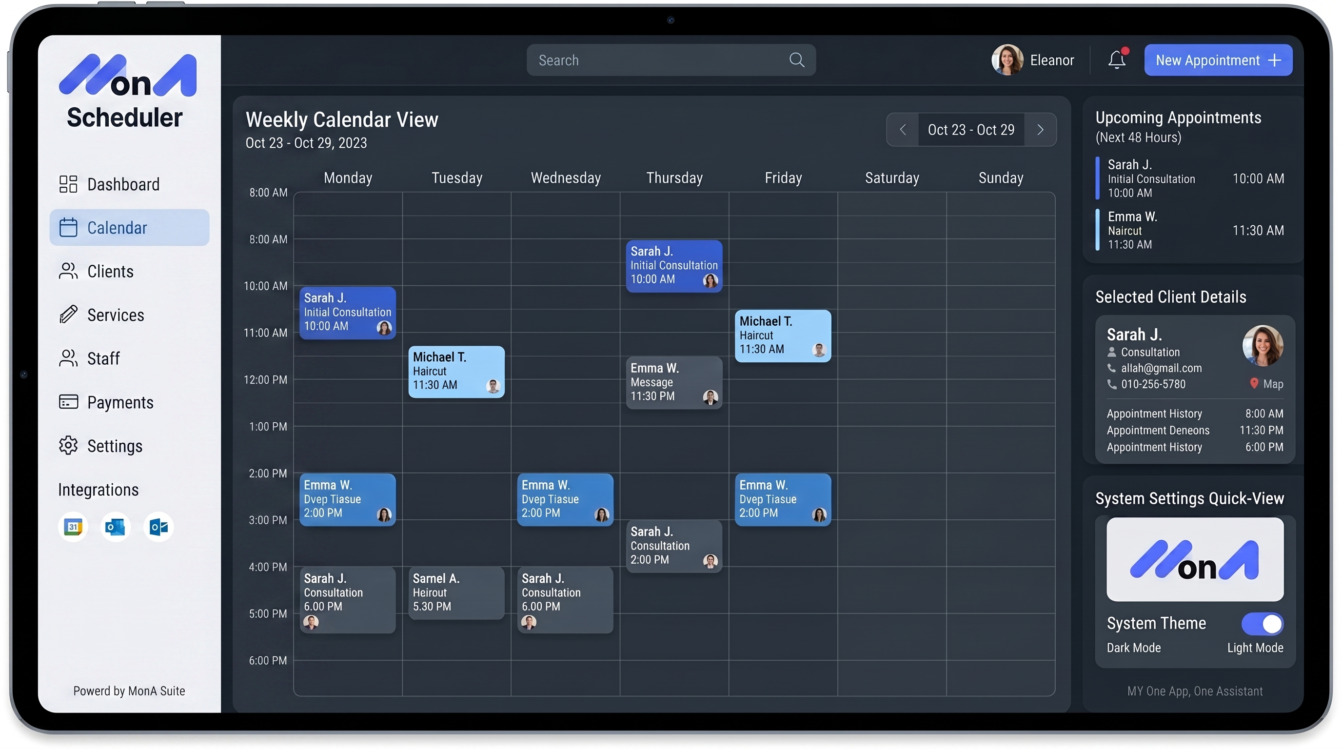 Scheduler Mockup 1