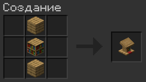 Lectern from planks